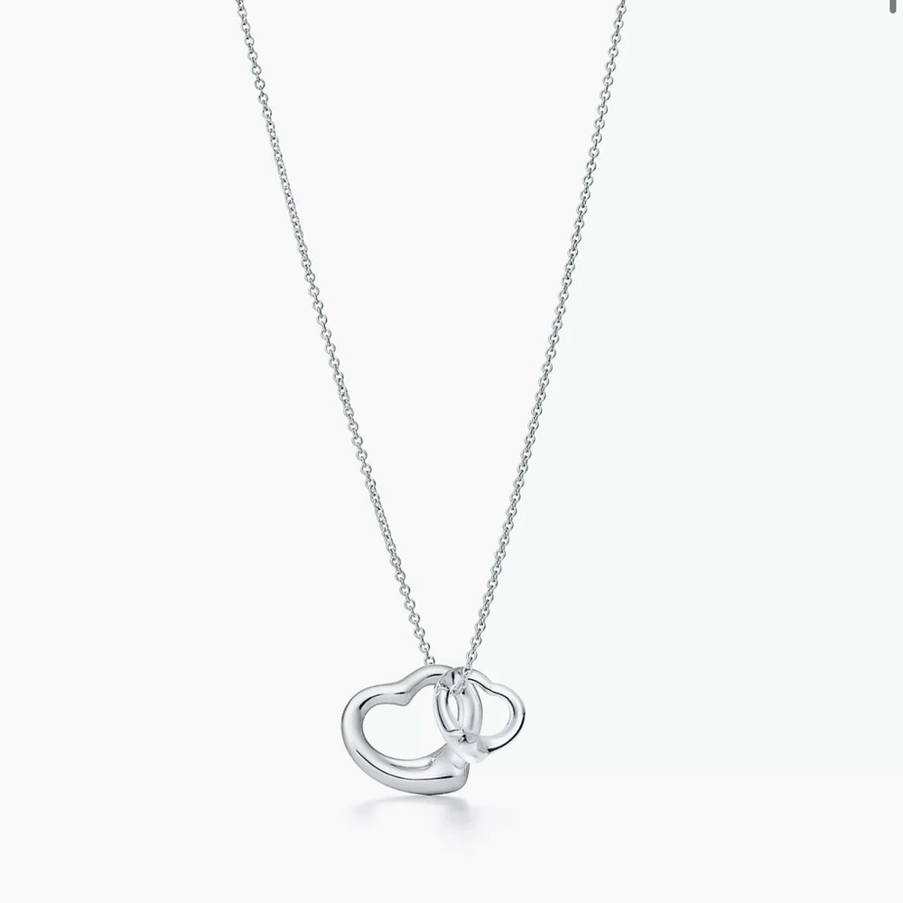 Tiffany & Co. Elsa Peretti Double Open Heart Pendant in Sterling Silver